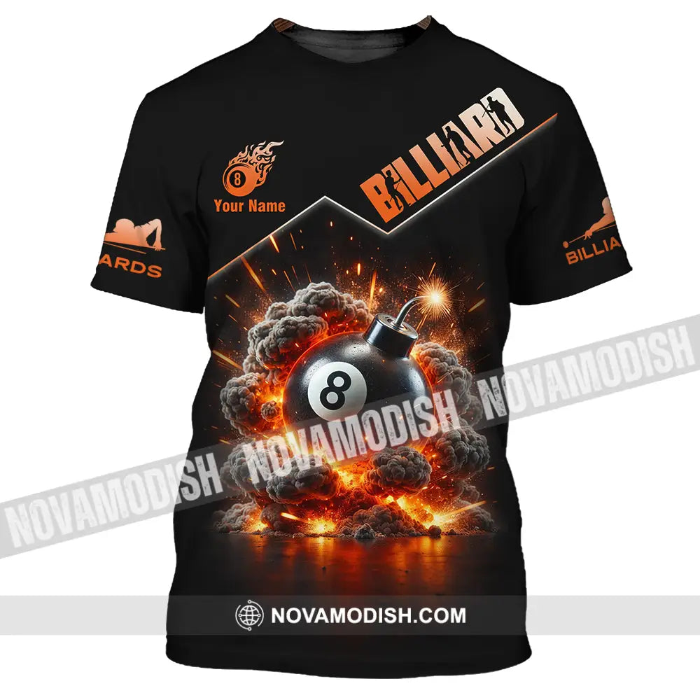 Unisex Shirt - Custom Billiards Lover 3D Shirt T-Shirt / S T-shirt
