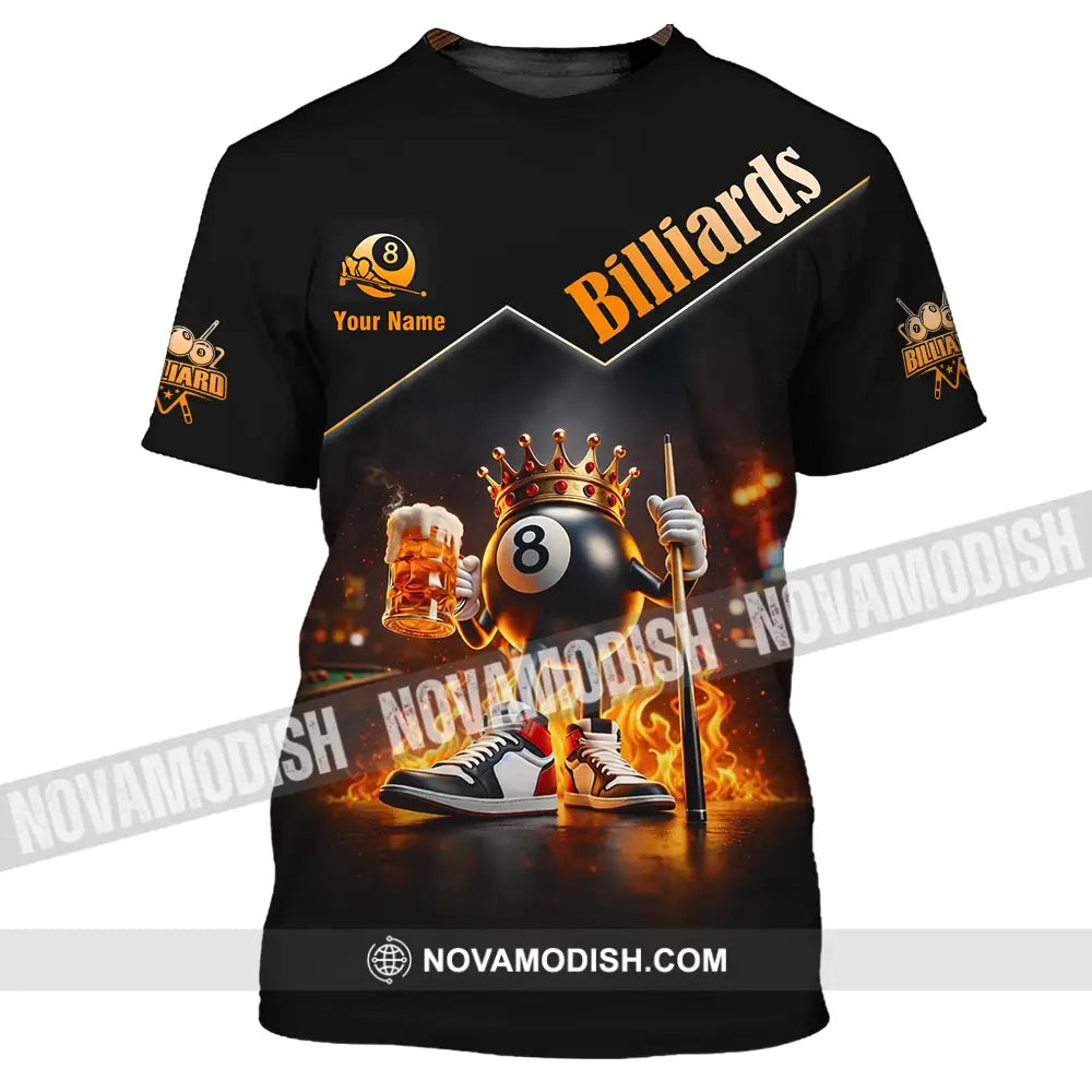 Unisex Shirt - Custom Billiards Lover 3D Shirt T-Shirt / S T-shirt