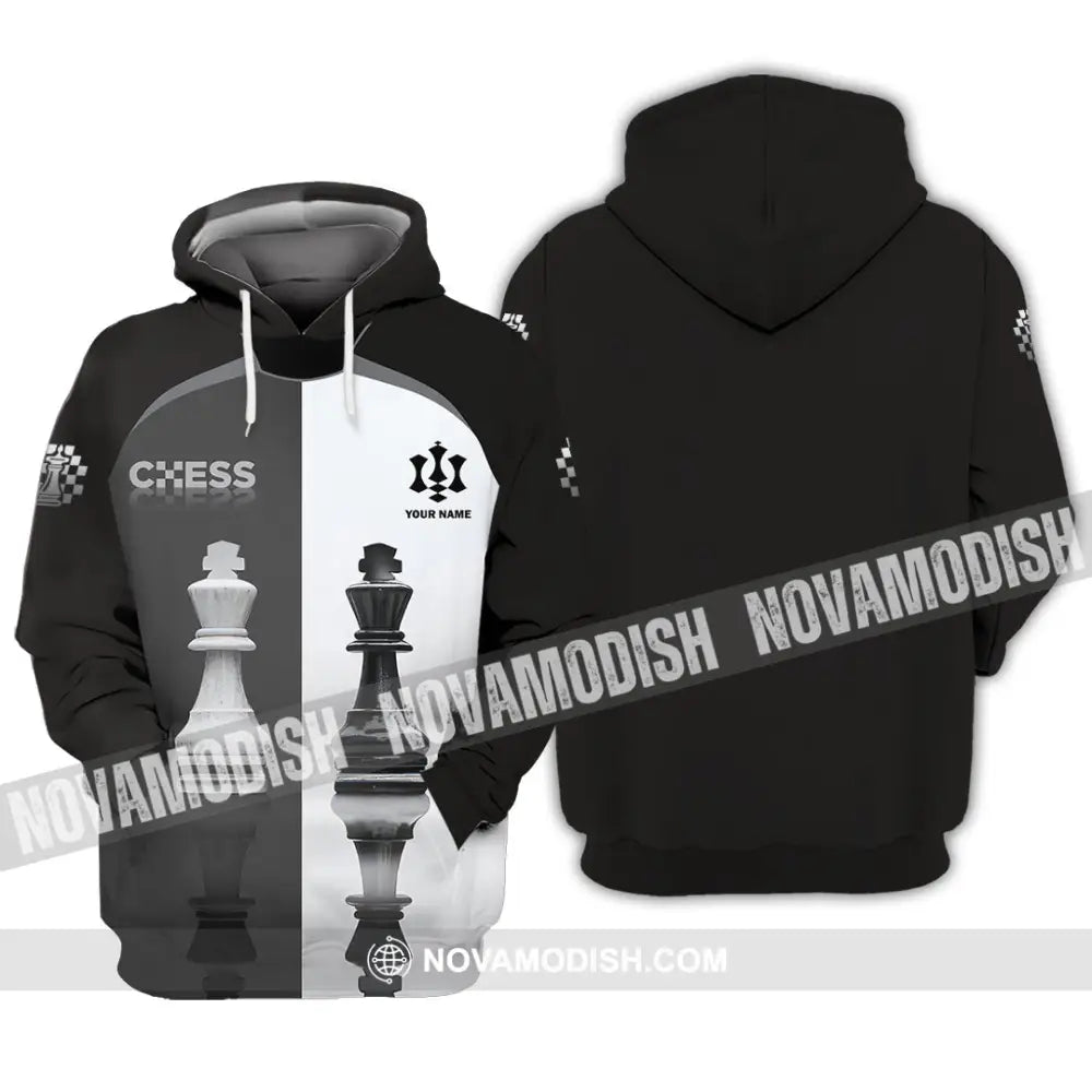 Unisex Shirt - Custom Black And White Chess Shirt For Couple Hoodie / S T-shirt