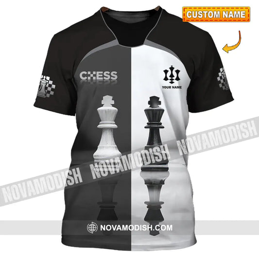Unisex Shirt - Custom Black And White Chess Shirt For Couple T-shirt