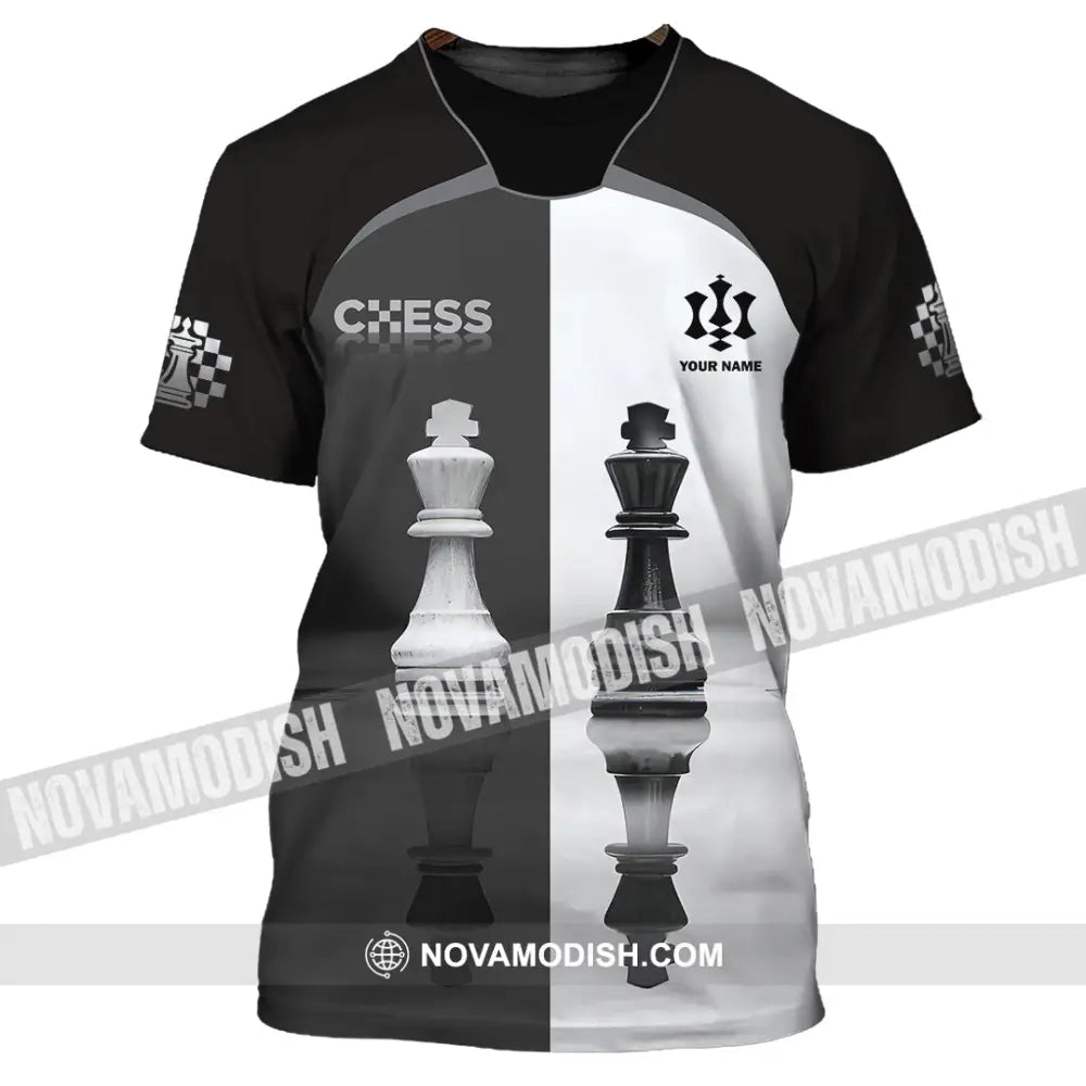 Unisex Shirt - Custom Black And White Chess Shirt For Couple T-Shirt / S T-shirt