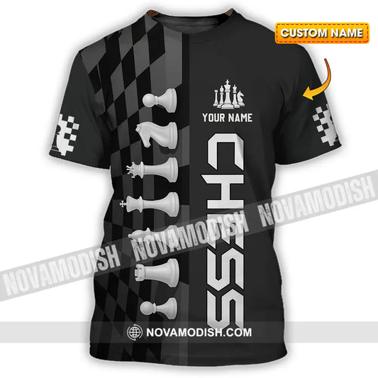 Unisex Shirt - Custom Black And White Chess Chess Player Sporty Shirt T-shirt