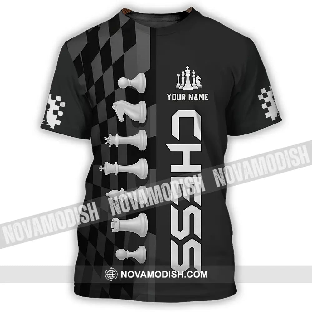 Unisex Shirt - Custom Black And White Chess Chess Player Sporty Shirt T-Shirt / S T-shirt