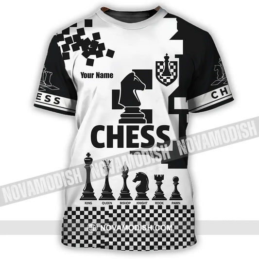 Unisex Shirt - Custom Black And White Chess Chess Player Sporty Shirt T-Shirt / S T-shirt