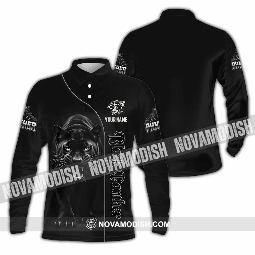 Unisex Shirt - Custom Black Panther Lover Classic Shirt Long Sleeve Polo / S T-shirt