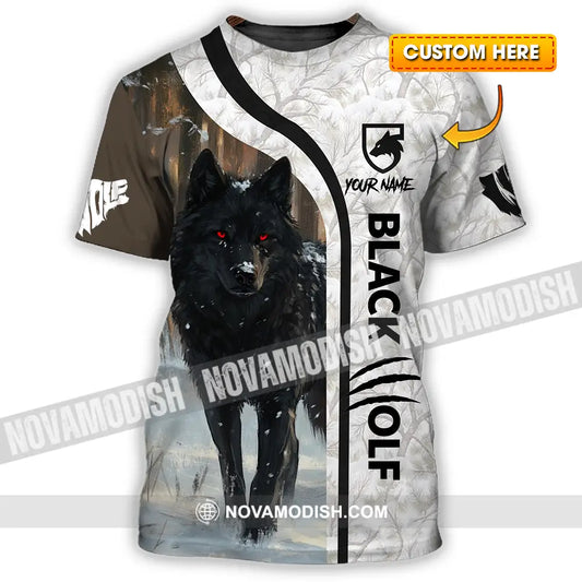 Unisex Shirt - Custom Black Wolf 3D Shirt T-shirt