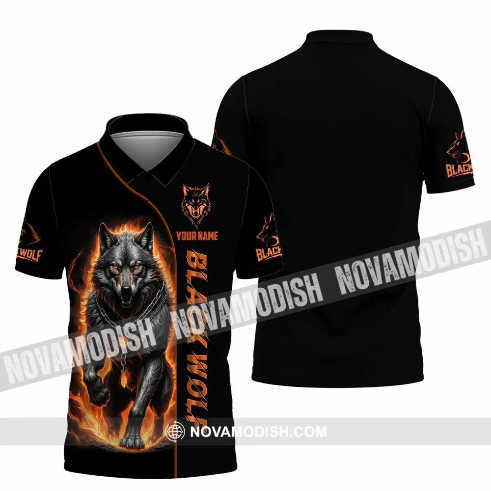 Unisex Shirt - Custom Black Wolf Shirt Polo Shirt / S T-shirt