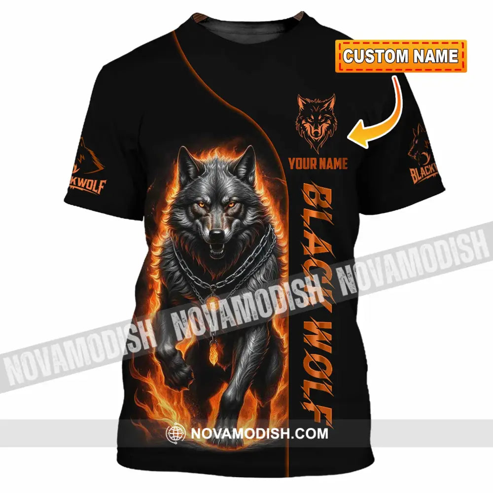 Unisex Shirt - Custom Black Wolf Shirt T-shirt