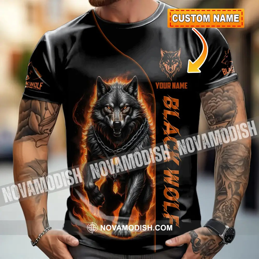 Unisex Shirt - Custom Black Wolf Shirt T-shirt