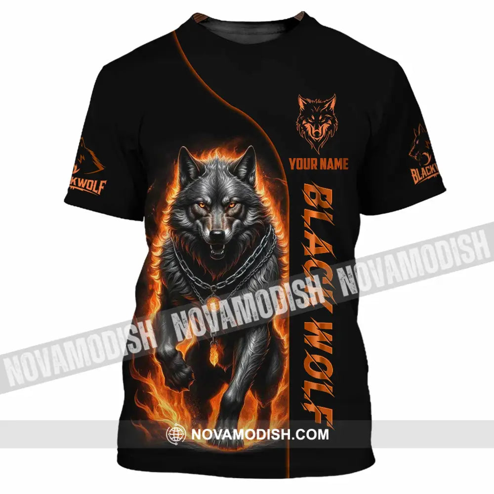 Unisex Shirt - Custom Black Wolf Shirt T-Shirt / S T-shirt