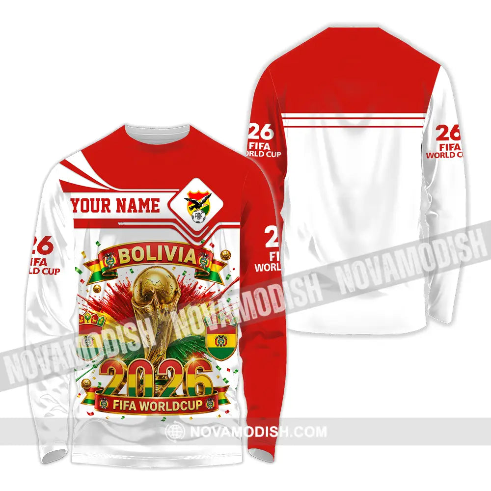 Unisex Shirt - Custom Bolivia World Cup 2026 Shirt - Long Sleeve Shirt / S - T-shirt