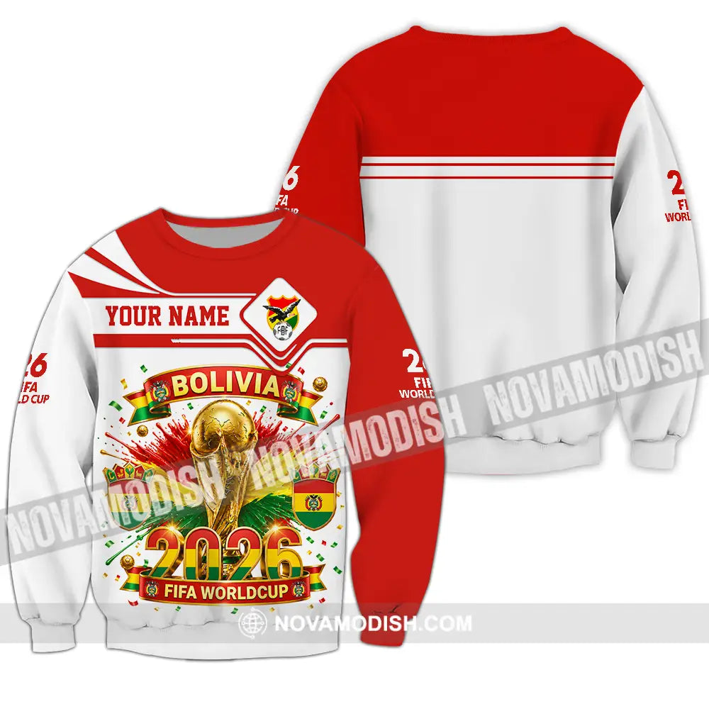 Unisex Shirt - Custom Bolivia World Cup 2026 Shirt - Long Sleeve / S - T-shirt