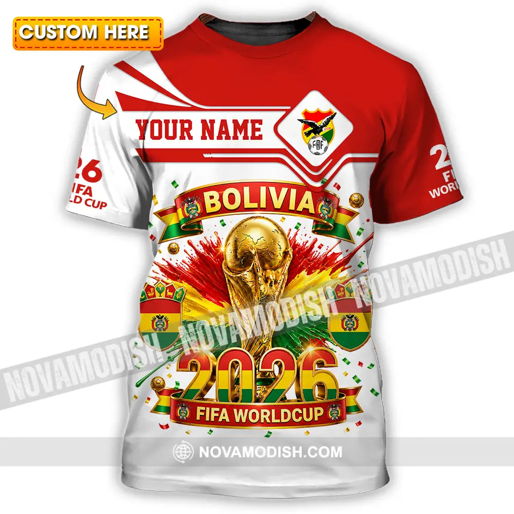 Unisex Shirt - Custom Bolivia World Cup 2026 Shirt - T-shirt