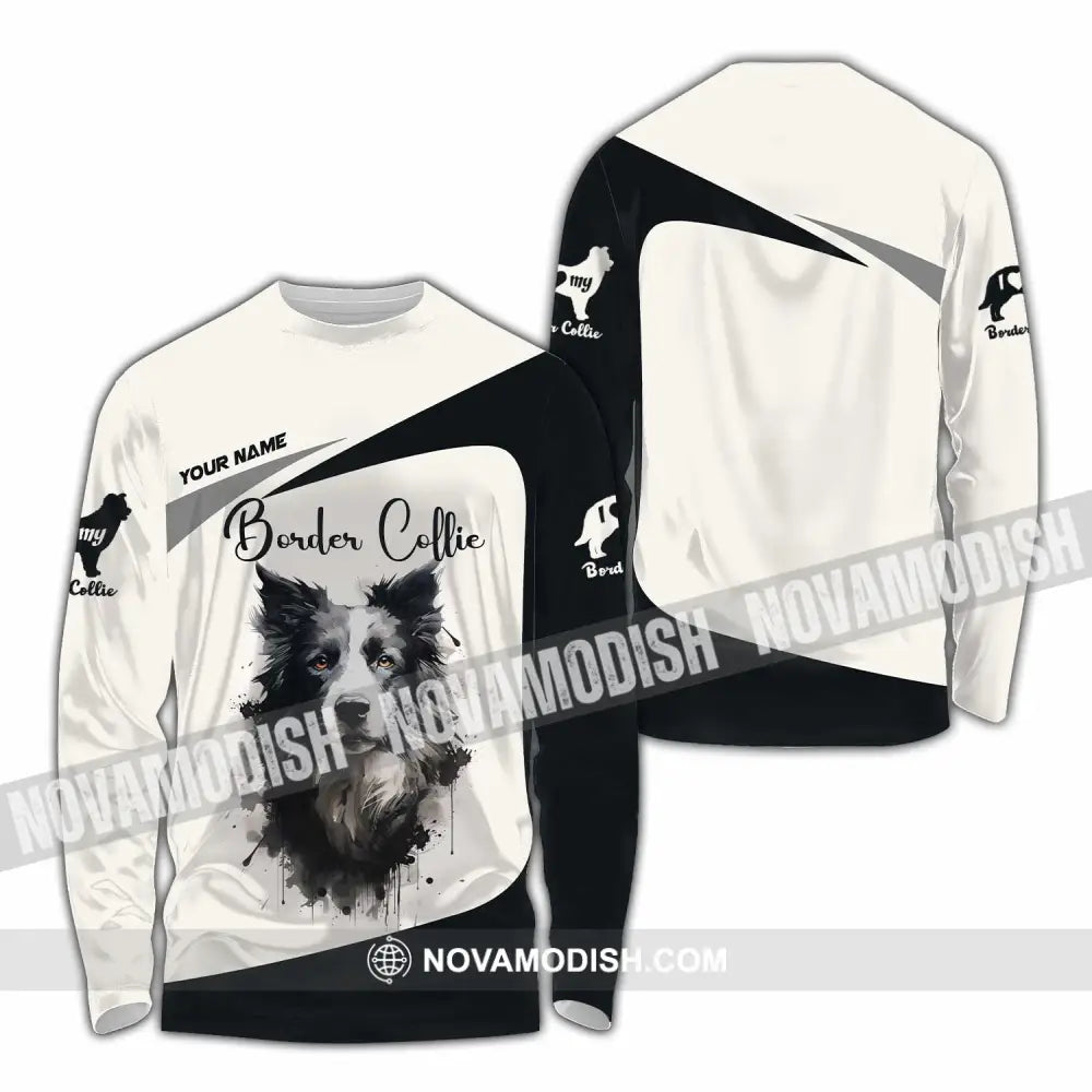 Unisex Shirt - Custom Border Collie 3D Shirt Long Sleeve Shirt / S T-shirt
