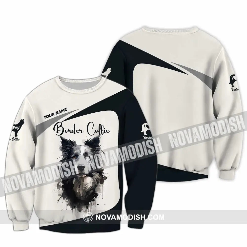 Unisex Shirt - Custom Border Collie 3D Shirt Long Sleeve / S T-shirt