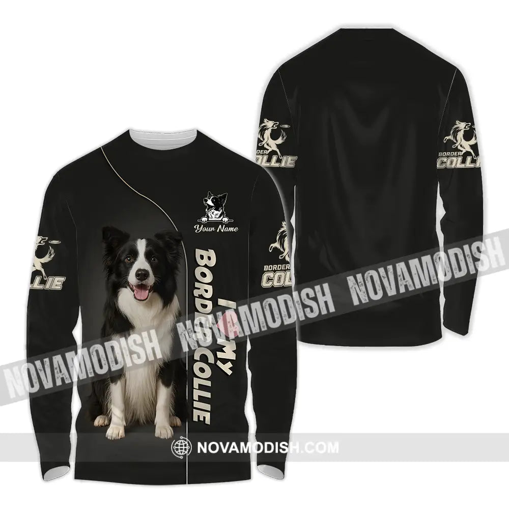 Unisex Shirt - Custom Border Collie Shirt Long Sleeve Shirt / S T-shirt
