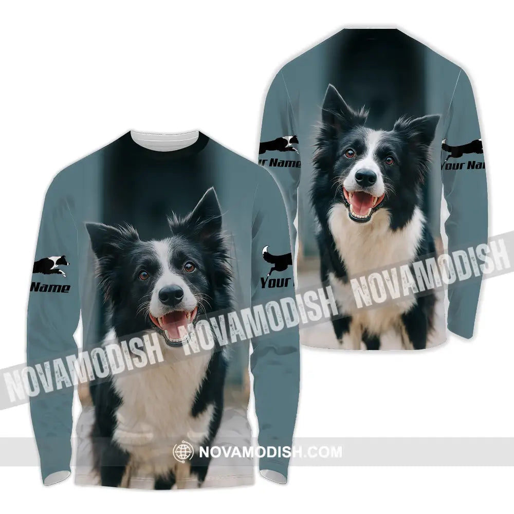 Unisex Shirt - Custom Border Collie Shirt Long Sleeve Shirt / S T-shirt