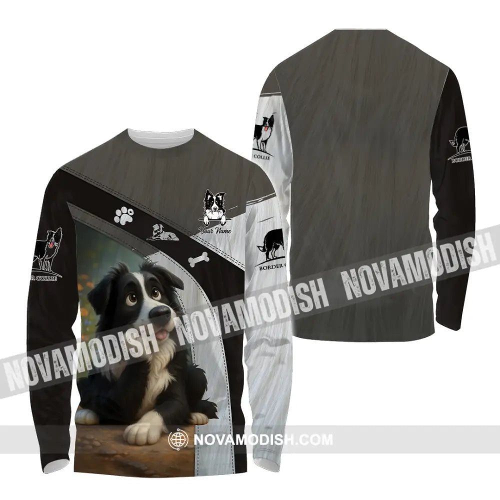 Unisex Shirt - Custom Border Collie Shirt Long Sleeve Shirt / S T-shirt