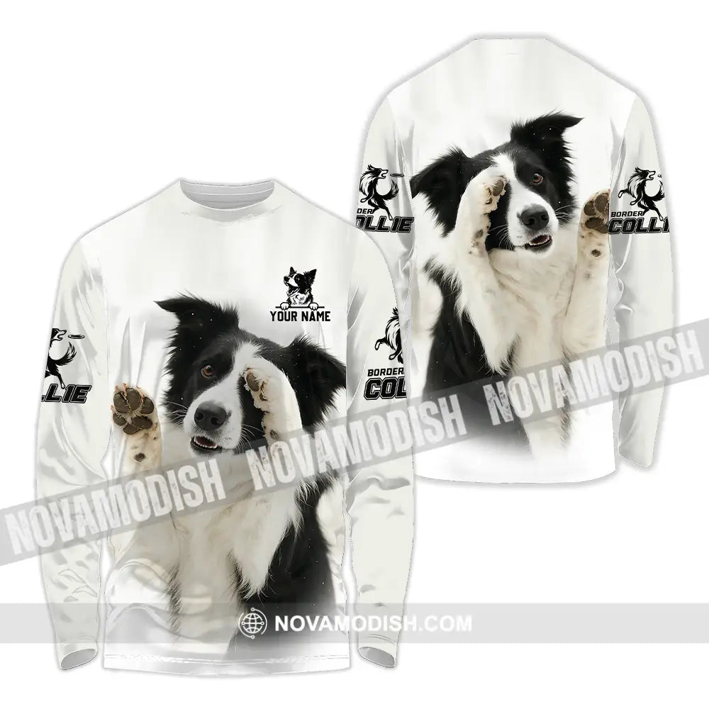 Unisex Shirt - Custom Border Collie Shirt Long Sleeve Shirt / S T-shirt