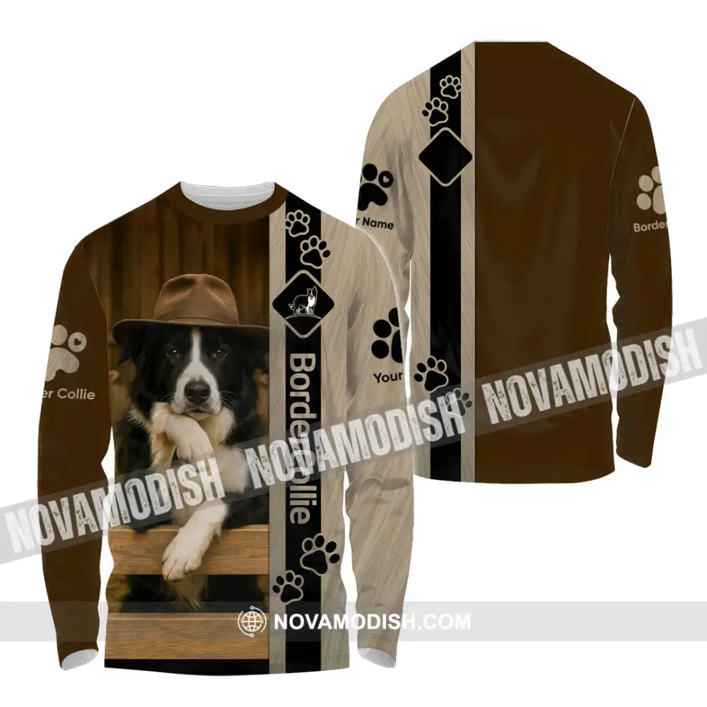 Unisex Shirt - Custom Border Collie Shirt Long Sleeve Shirt / S T-shirt