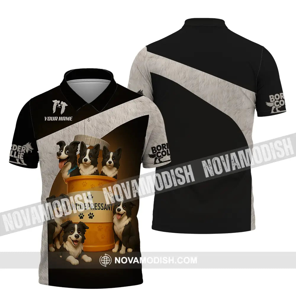 Unisex Shirt - Custom Border Collie Shirt Polo Shirt / S T-shirt