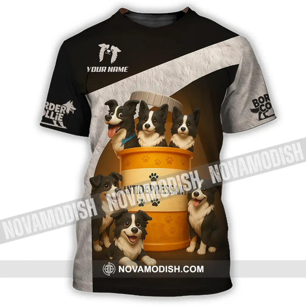 Unisex Shirt - Custom Border Collie Shirt T-Shirt / S T-shirt