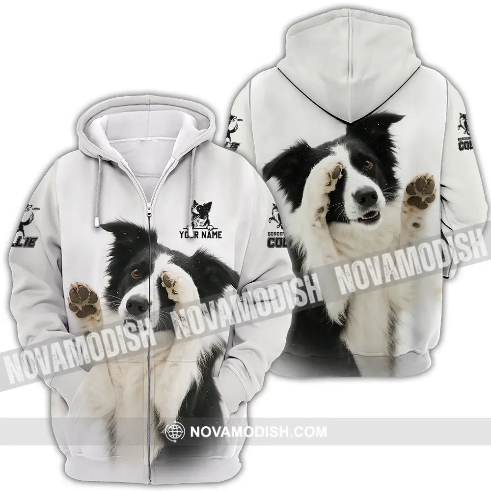 Unisex Shirt - Custom Border Collie Shirt Zipper Hoodie / S T-shirt