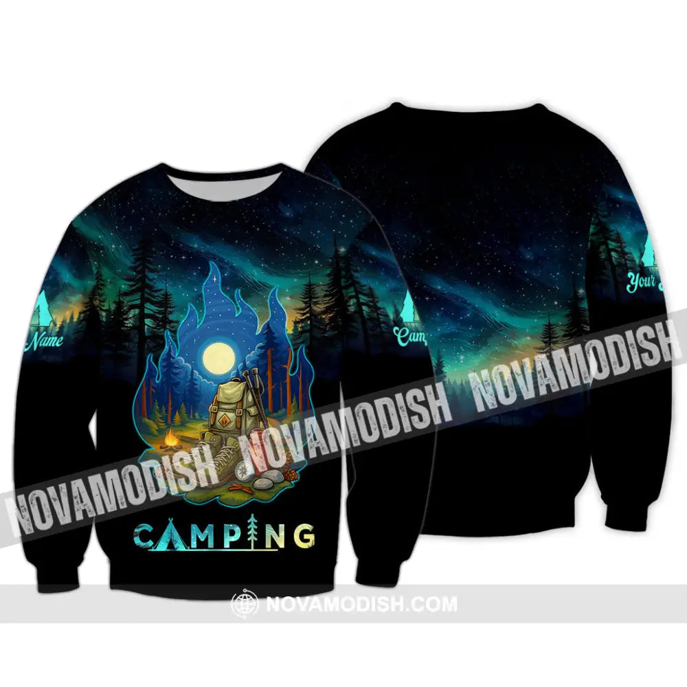 Unisex Shirt - Custom Born To Be Wild Camping Shirt Long Sleeve / S T-shirt