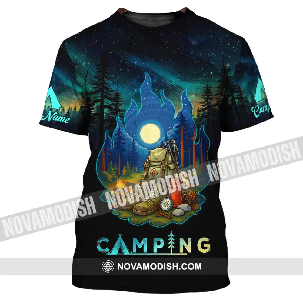 Unisex Shirt - Custom Born To Be Wild Camping Shirt T-Shirt / S T-shirt