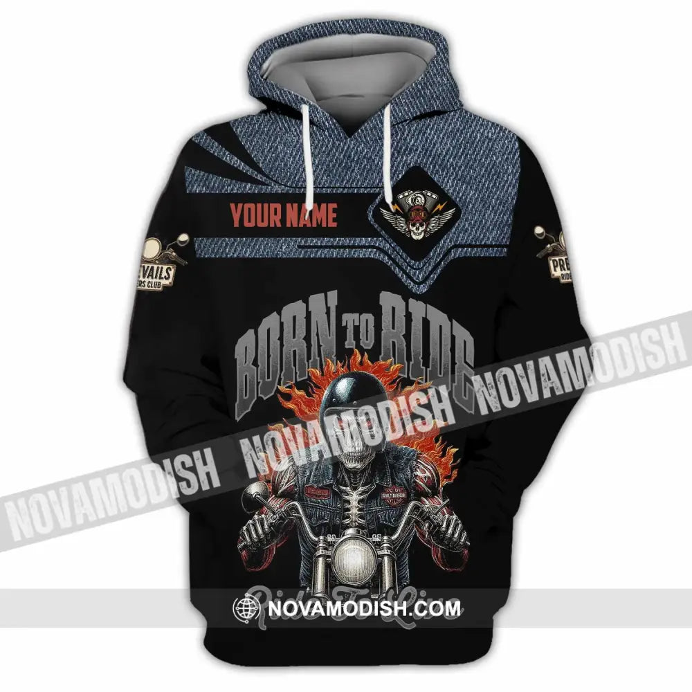 Unisex Shirt - Custom Born To Ride 3D Shirt Hoodie / S T-shirt