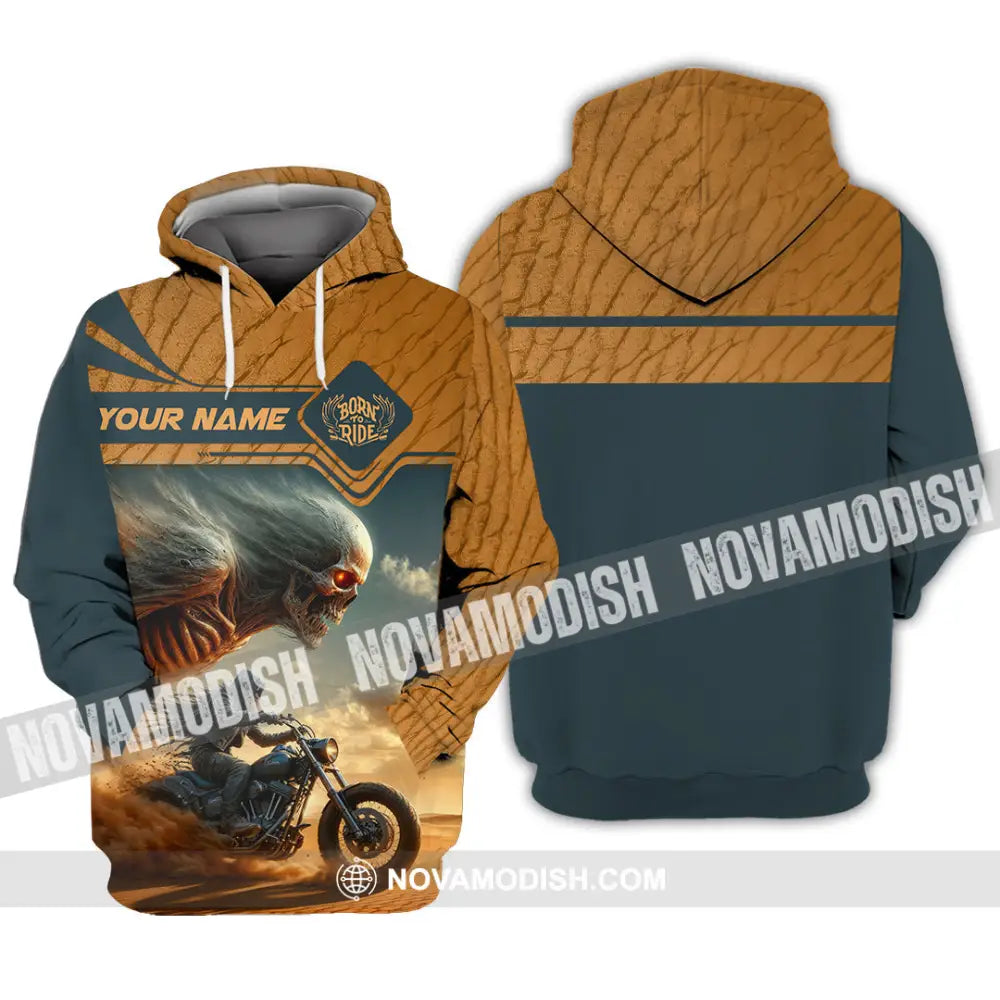 Unisex Shirt - Custom Born To Ride Riding Lover Shirt Hoodie / S T-shirt