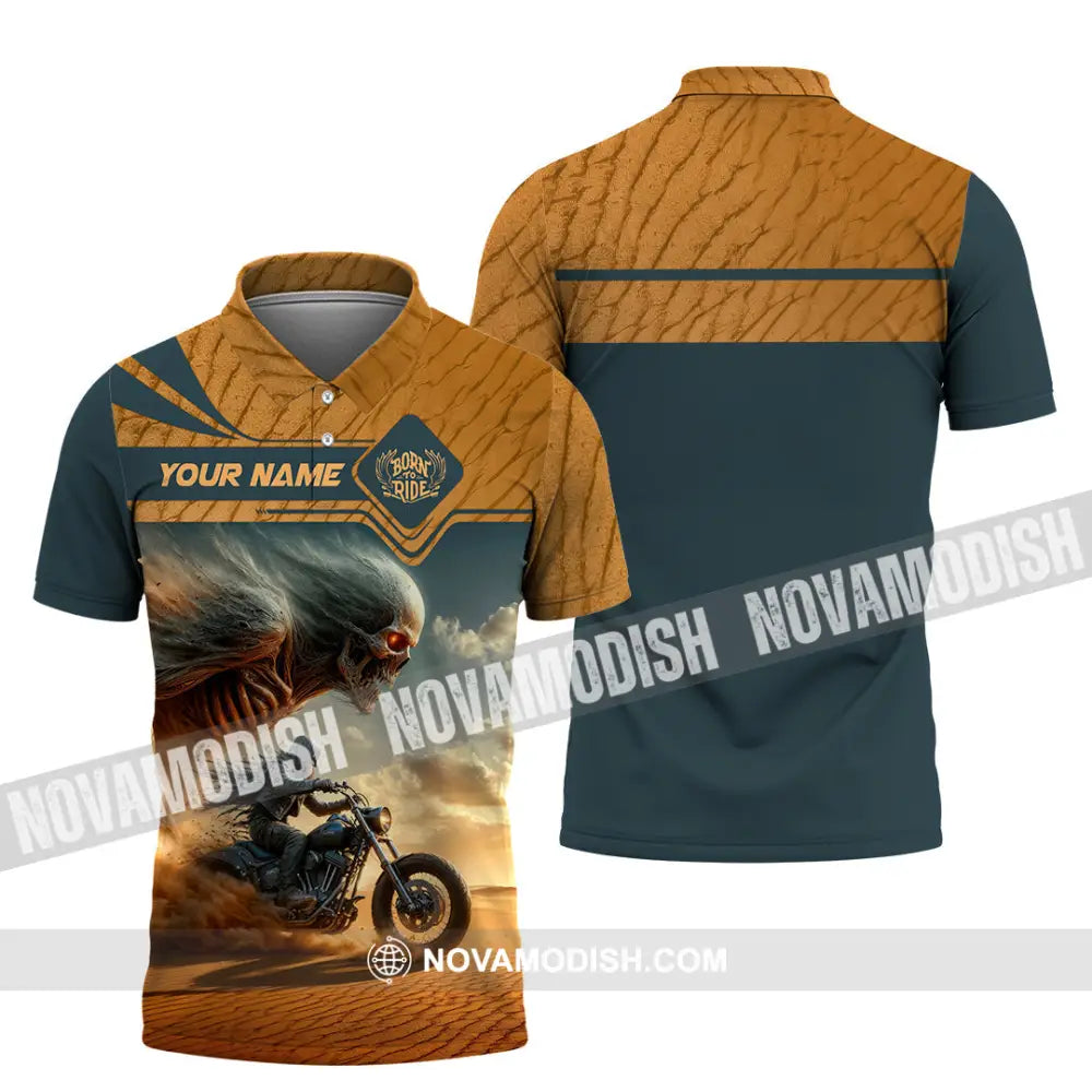 Unisex Shirt - Custom Born To Ride Riding Lover Shirt Polo Shirt / S T-shirt