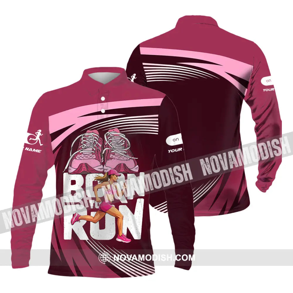 Unisex Shirt - Custom Born To Run 3D Shirt Long Sleeve Polo / S T-shirt