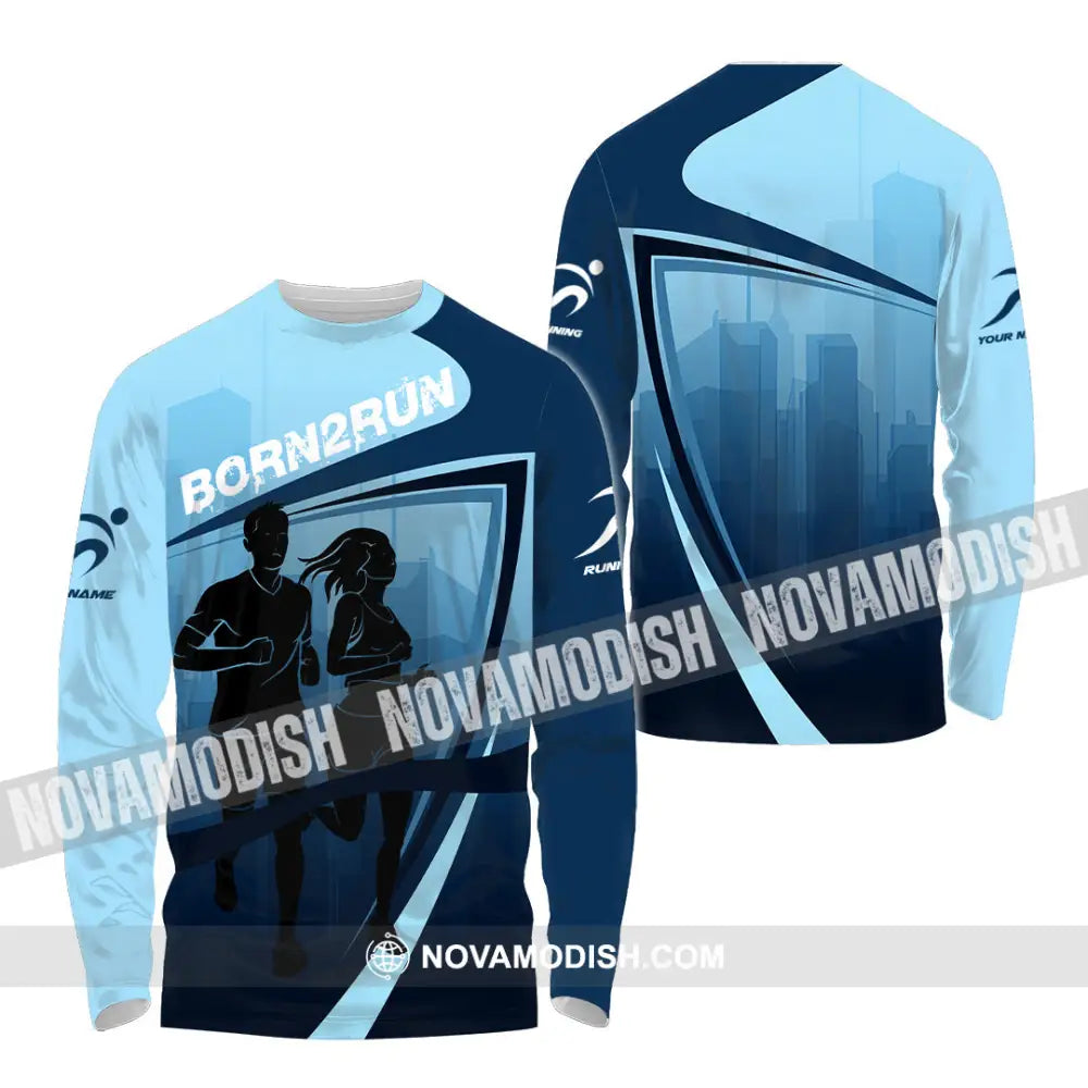 Unisex Shirt - Custom Born To Run 3D Shirt Long Sleeve Shirt / S T-shirt