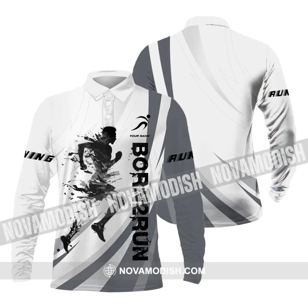 Unisex Shirt - Custom Born To Run Shirt Long Sleeve Polo / S T-shirt