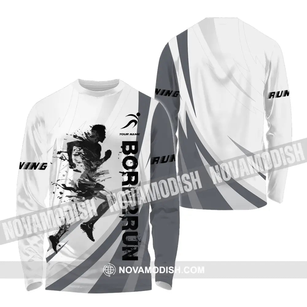 Unisex Shirt - Custom Born To Run Shirt Long Sleeve Shirt / S T-shirt