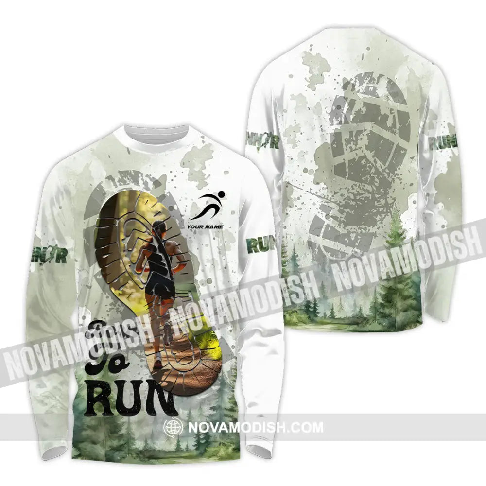 Unisex Shirt - Custom Born To Run Shirt Long Sleeve Shirt / S T-shirt