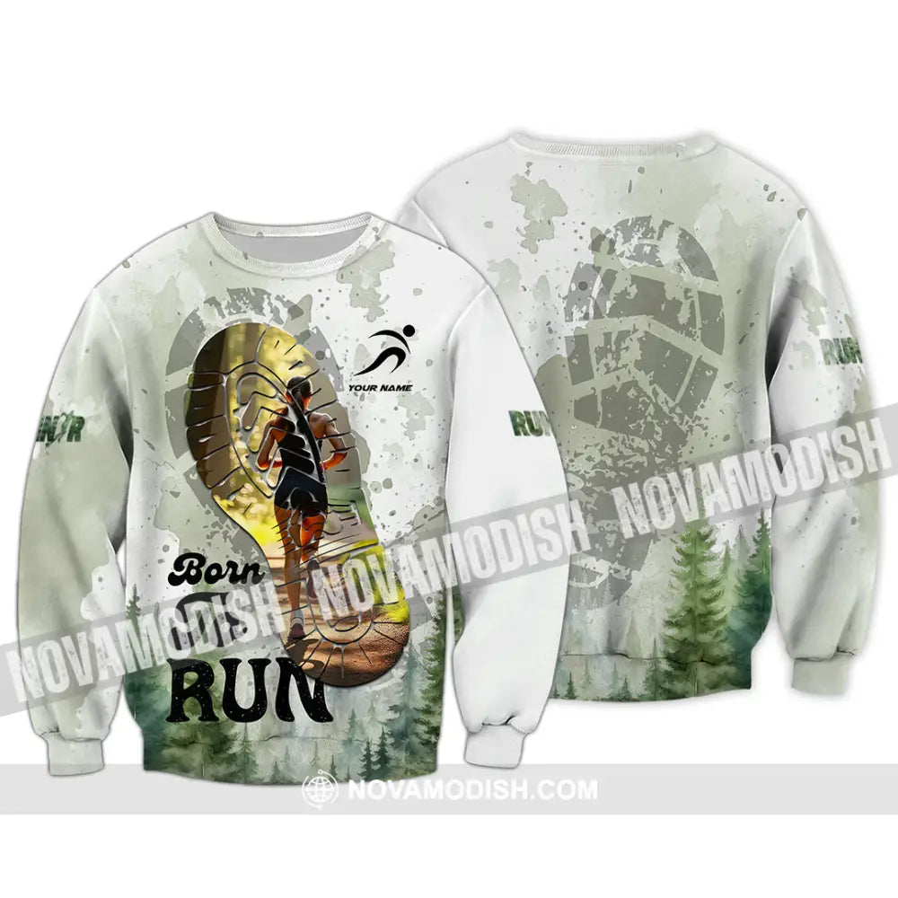 Unisex Shirt - Custom Born To Run Shirt Long Sleeve / S T-shirt