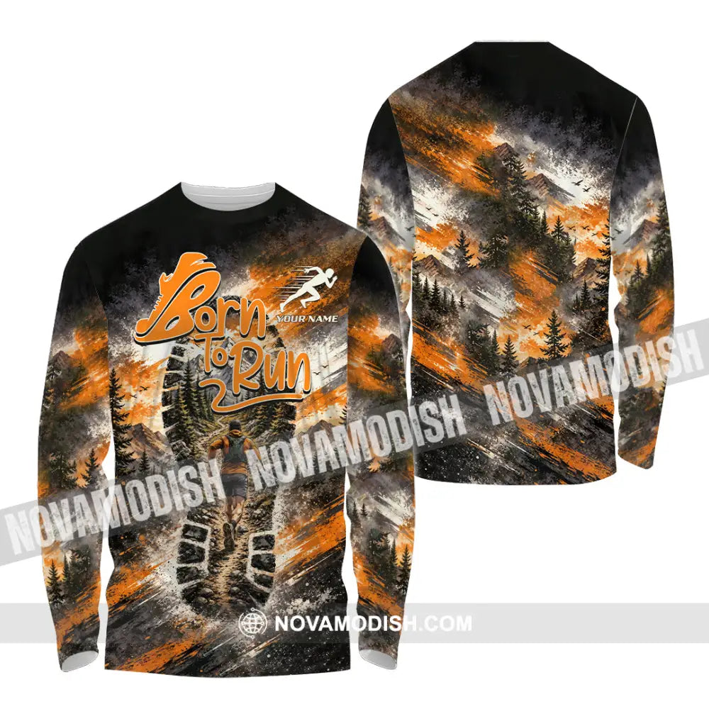 Unisex Shirt - Custom Born To Run Shirt - Long Sleeve Shirt / S - T-shirt