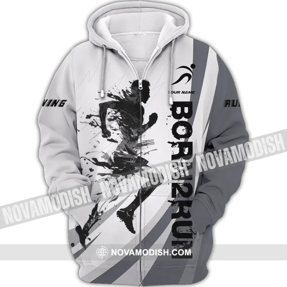 Unisex Shirt - Custom Born To Run Shirt Zipper Hoodie / S T-shirt