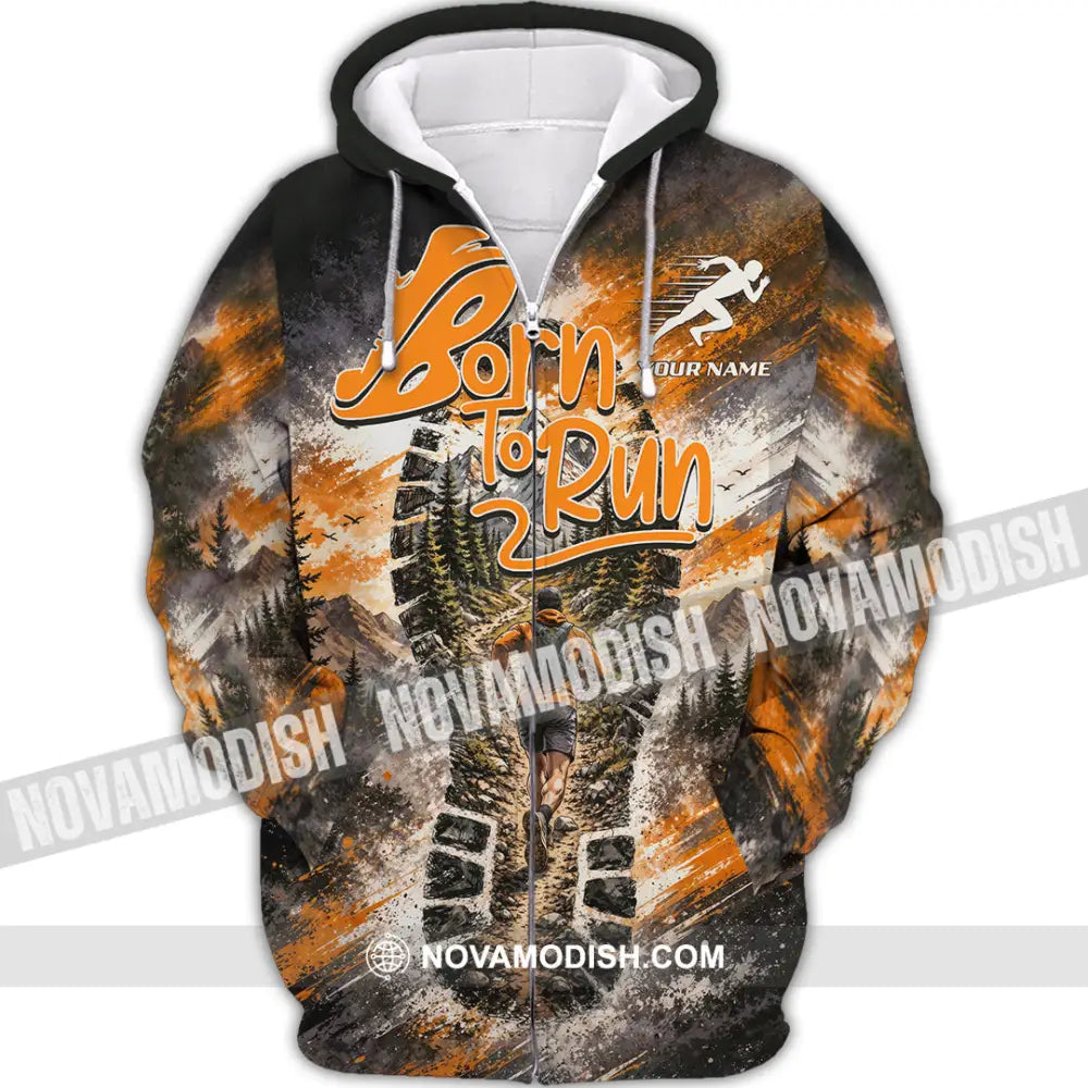 Unisex Shirt - Custom Born To Run Shirt - Zipper Hoodie / S - T-shirt