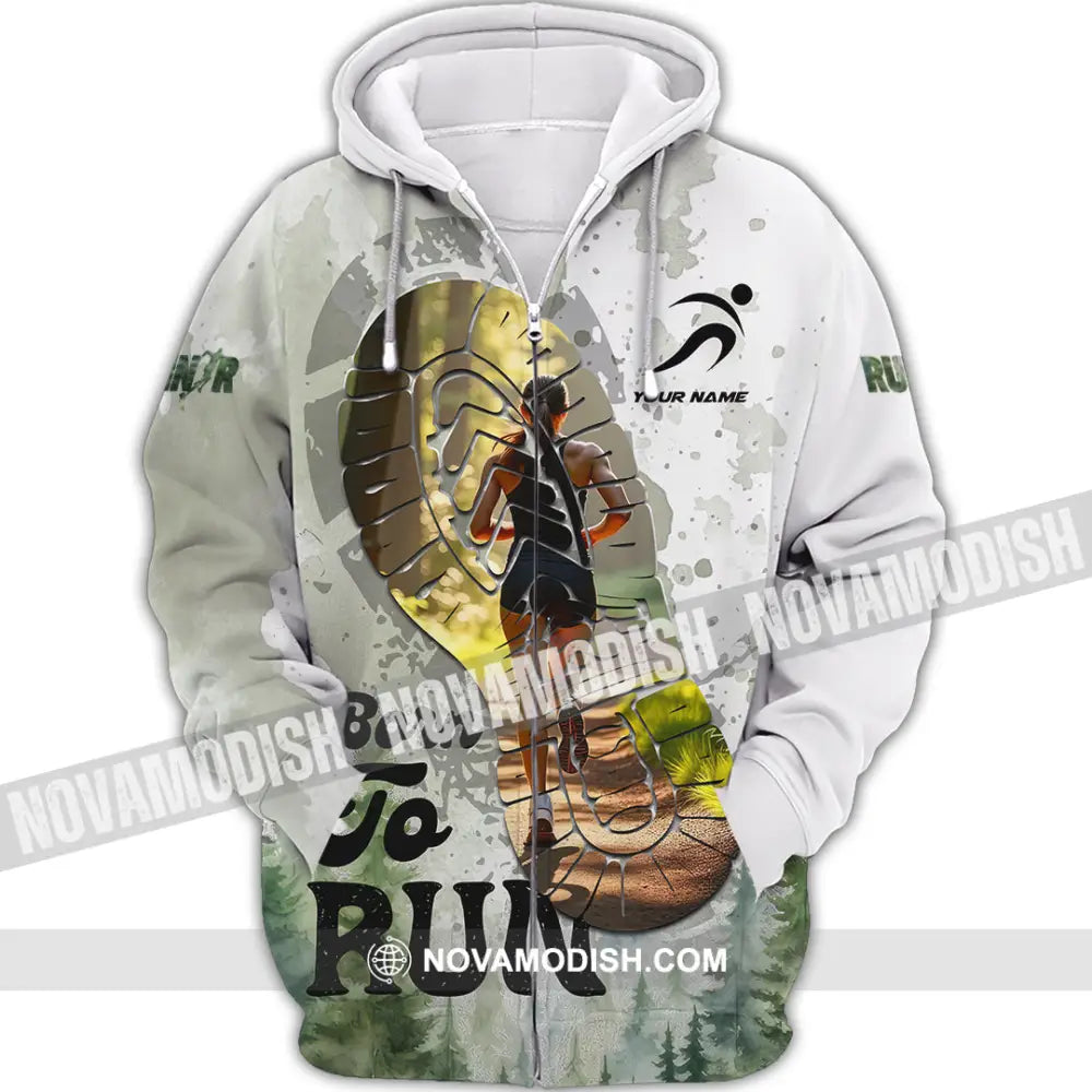 Unisex Shirt - Custom Born To Run Shirt Zipper Hoodie / S T-shirt