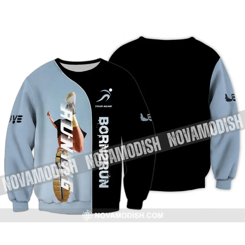 Unisex Shirt - Custom Born To Running Shirt Long Sleeve / S T-shirt