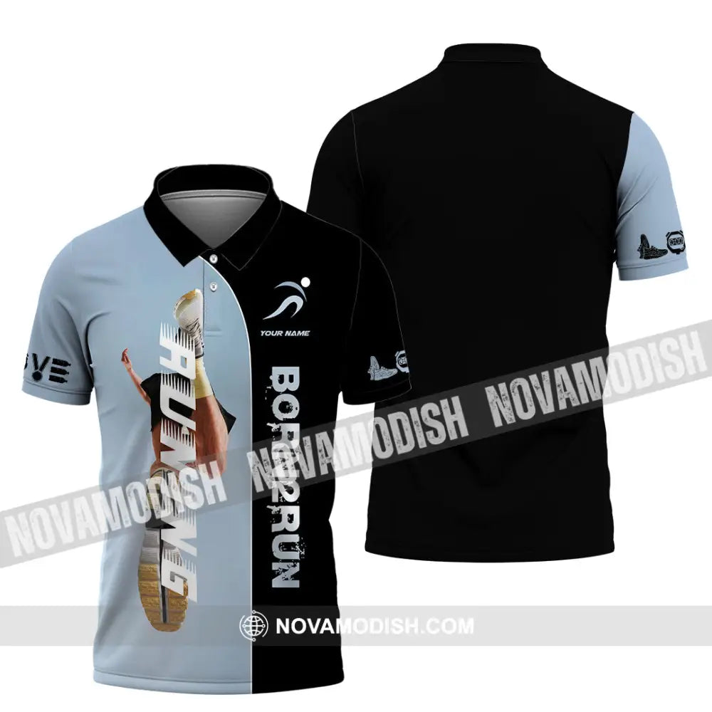 Unisex Shirt - Custom Born To Running Shirt Polo Shirt / S T-shirt