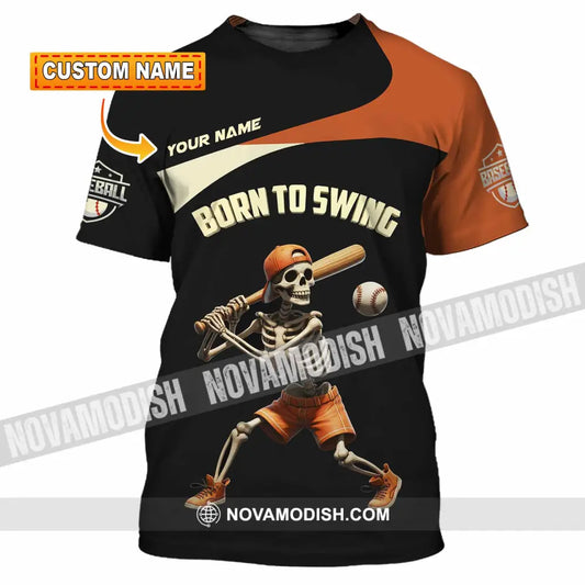 Unisex Shirt - Custom Born To Swing Baseball Shirt T-shirt