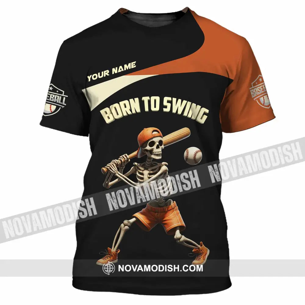 Unisex Shirt - Custom Born To Swing Baseball Shirt T-Shirt / S T-shirt