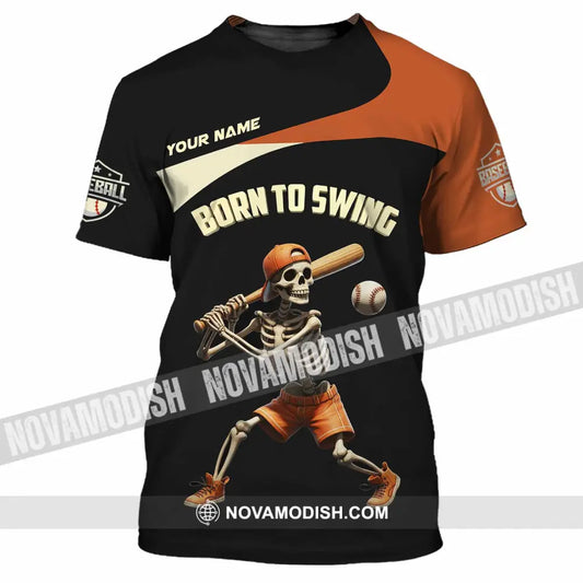 Unisex Shirt - Custom Born To Swing Baseball Shirt T-Shirt / S T-shirt
