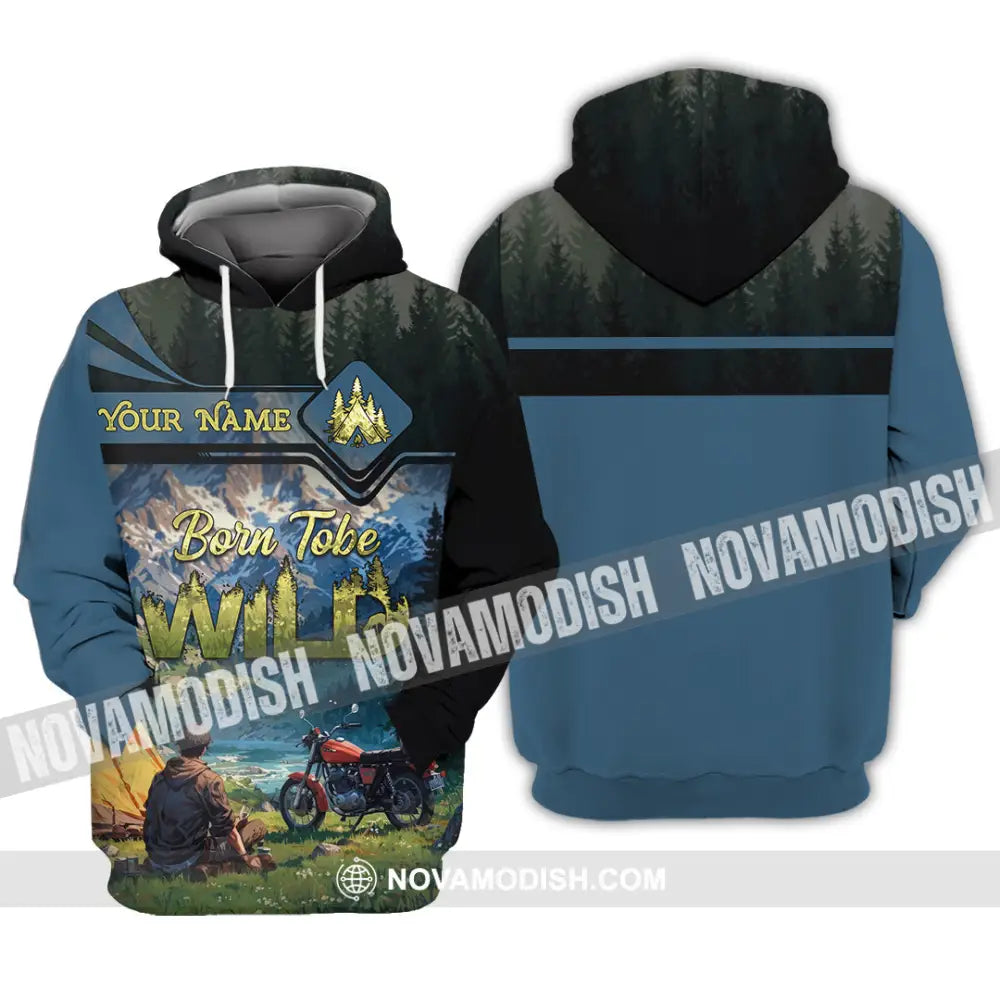 Unisex Shirt - Custom Born Tobe Wild Camping Shirt Hoodie / S T-shirt