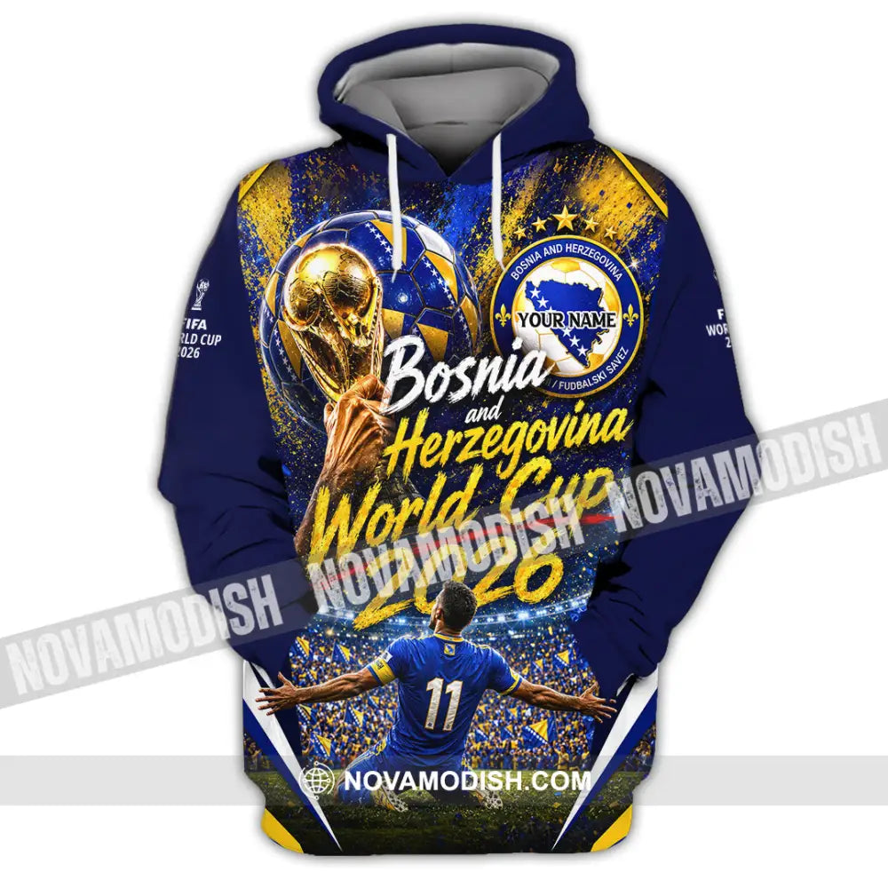 Unisex Shirt - Custom Bosnia And Herzegovina World Cup 2026 Shirt - Hoodie / S - T-shirt
