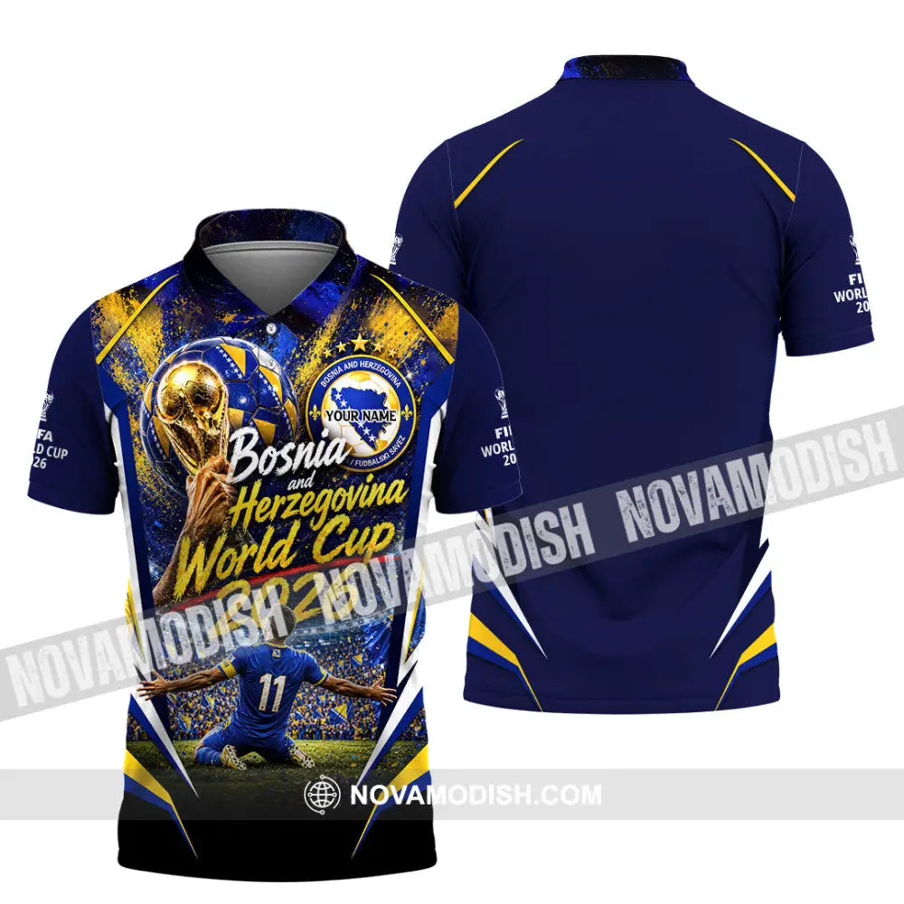 Unisex Shirt - Custom Bosnia And Herzegovina World Cup 2026 Shirt - Polo Shirt / S - T-shirt